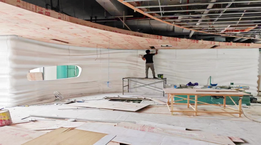 廣州娃哈哈公司攜手飾紀(jì)上品GRG波浪板打造新穎時尚的產(chǎn)品展柜