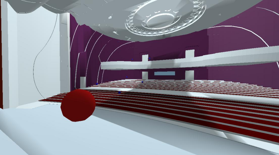 GRG廠家：南寧工業(yè)職業(yè)技術(shù)學院會堂GRG穿孔板吊頂工程