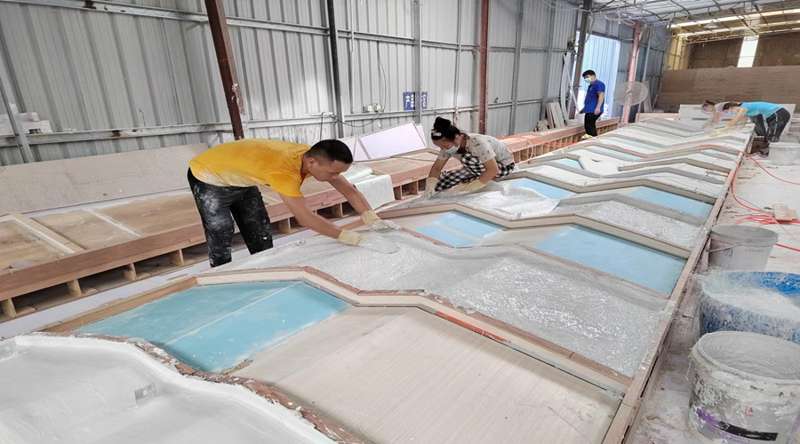 GRG構件產品生產中