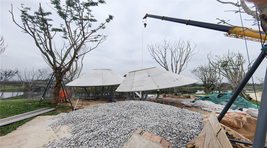 三亞海棠灣UHPC預(yù)制構(gòu)件遮陽立面掛板項目