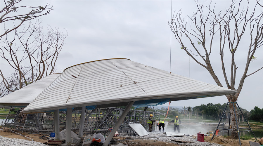 三亞海棠灣UHPC預(yù)制構(gòu)件遮陽立面掛板項目