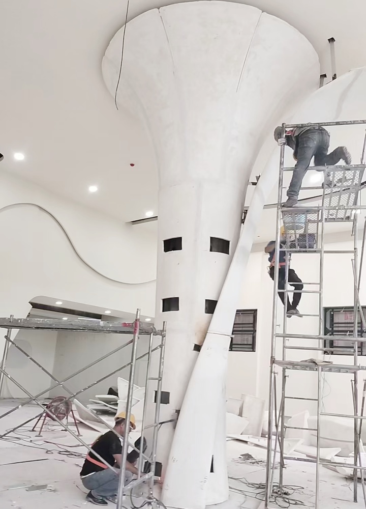 浙江溫州樂清GRG吧臺柱子的創新工程