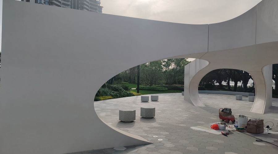 UHPC構件安裝現場